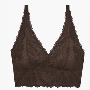 BNWT Honey Cocoa Lace Longline Bralette
